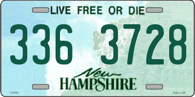 NH license plate 3363728