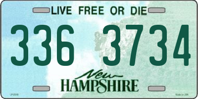 NH license plate 3363734