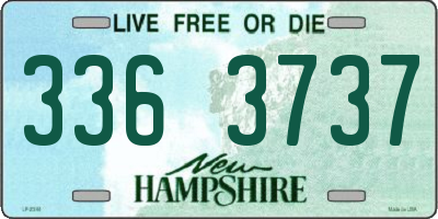 NH license plate 3363737