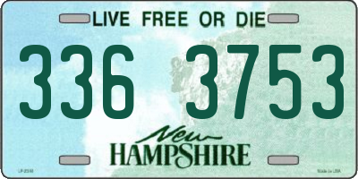 NH license plate 3363753