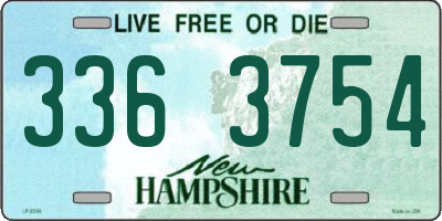 NH license plate 3363754