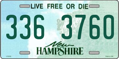 NH license plate 3363760
