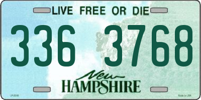 NH license plate 3363768