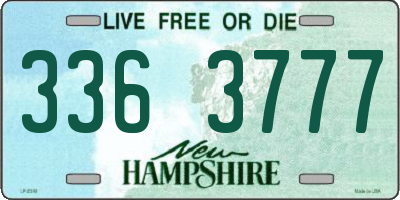 NH license plate 3363777