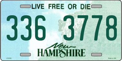 NH license plate 3363778