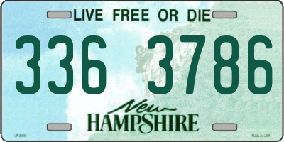 NH license plate 3363786