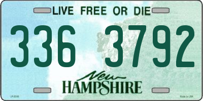 NH license plate 3363792