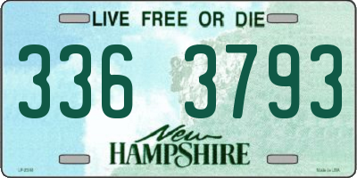 NH license plate 3363793
