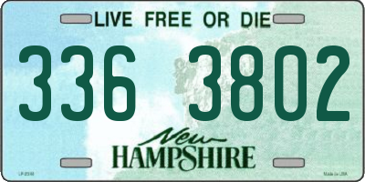 NH license plate 3363802