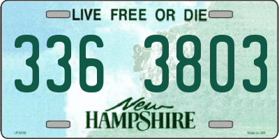NH license plate 3363803