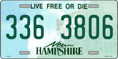 NH license plate 3363806