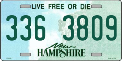 NH license plate 3363809