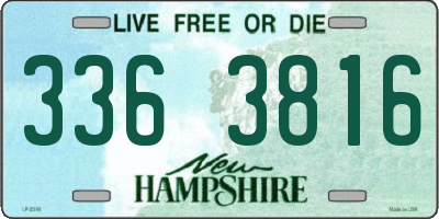 NH license plate 3363816