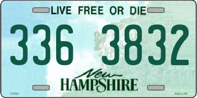 NH license plate 3363832