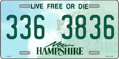 NH license plate 3363836