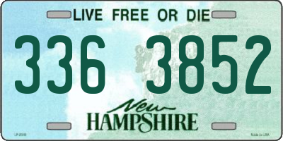NH license plate 3363852
