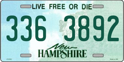 NH license plate 3363892