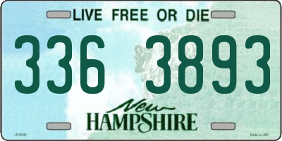 NH license plate 3363893