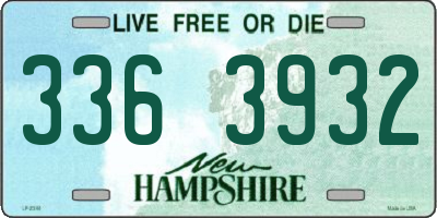 NH license plate 3363932