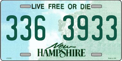 NH license plate 3363933