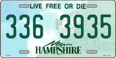 NH license plate 3363935