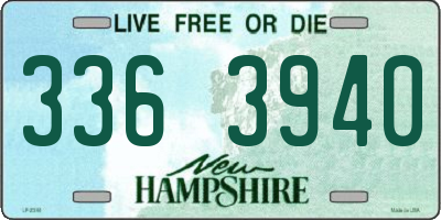 NH license plate 3363940