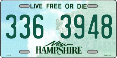 NH license plate 3363948