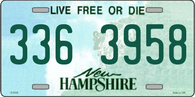 NH license plate 3363958