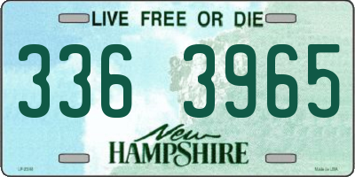 NH license plate 3363965