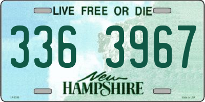 NH license plate 3363967