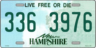 NH license plate 3363976