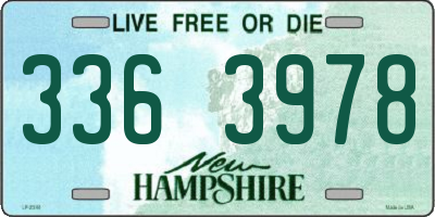NH license plate 3363978