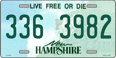 NH license plate 3363982