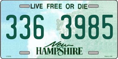 NH license plate 3363985