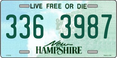 NH license plate 3363987