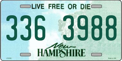 NH license plate 3363988
