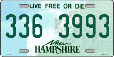NH license plate 3363993
