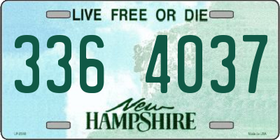 NH license plate 3364037