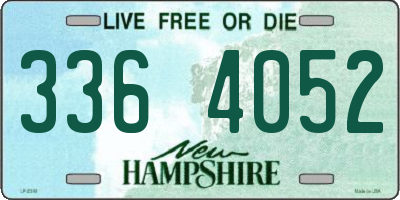 NH license plate 3364052