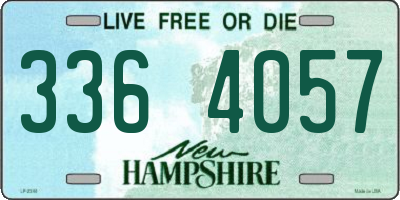 NH license plate 3364057