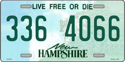NH license plate 3364066