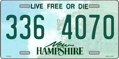 NH license plate 3364070