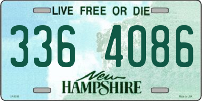 NH license plate 3364086