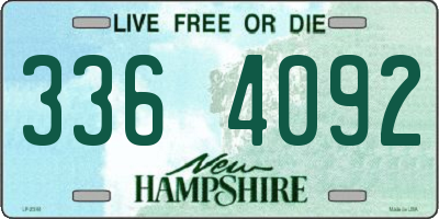 NH license plate 3364092