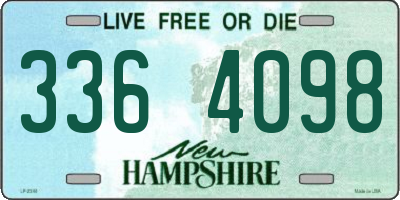 NH license plate 3364098