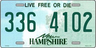 NH license plate 3364102