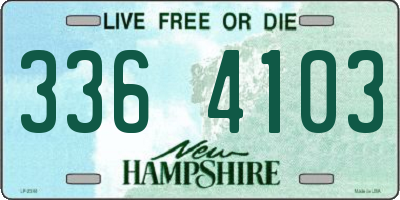 NH license plate 3364103