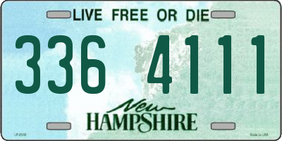 NH license plate 3364111