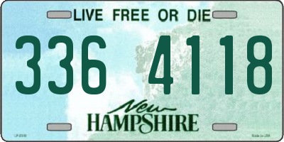 NH license plate 3364118