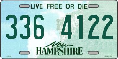 NH license plate 3364122
